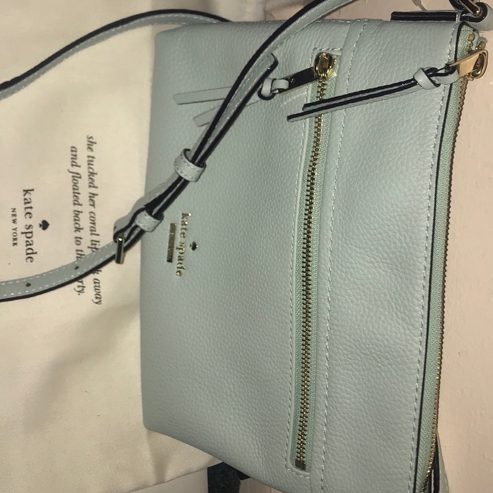 Kate Spade Leather Crossbody, Mint in color